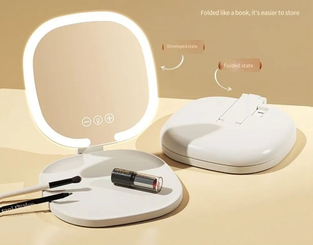 Espejo Luz Led Plegable Portatil